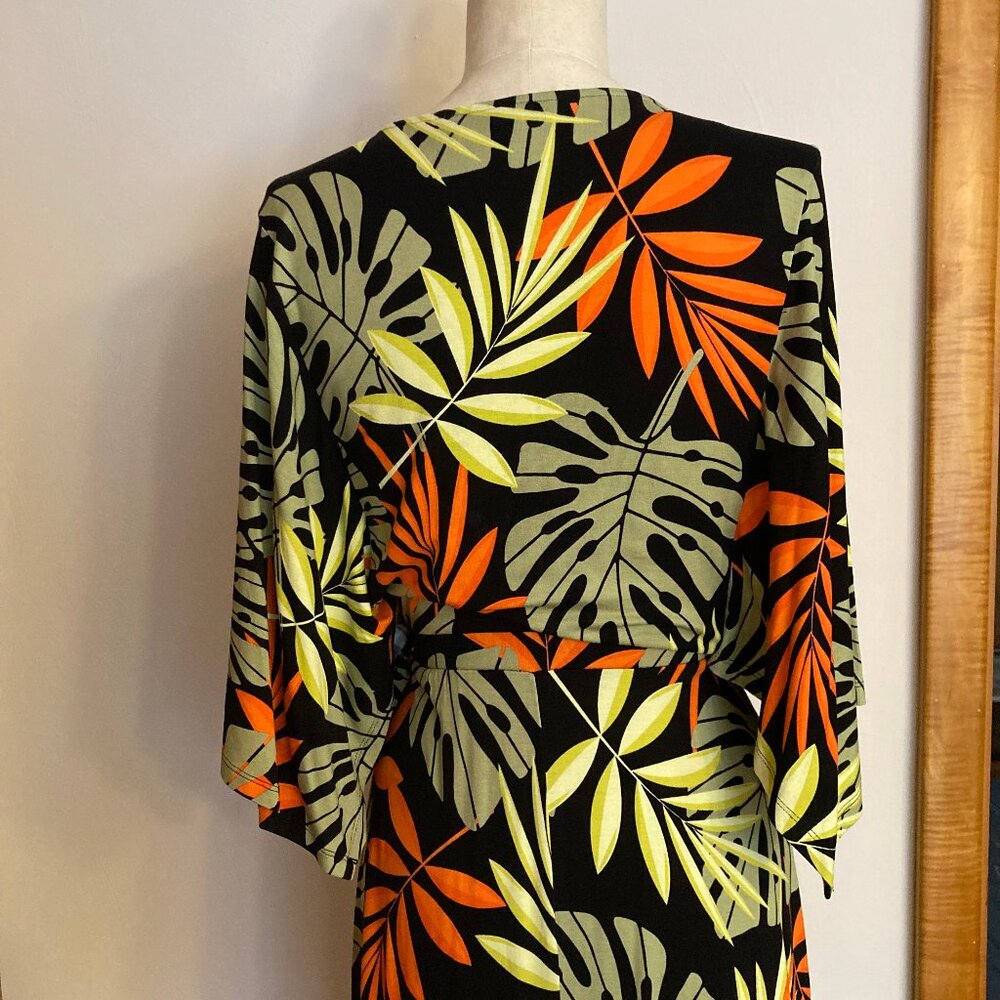 G by Giuliana Palms Lime Black Orange Dress Tropical Resort Summer - Picture 9 of 11